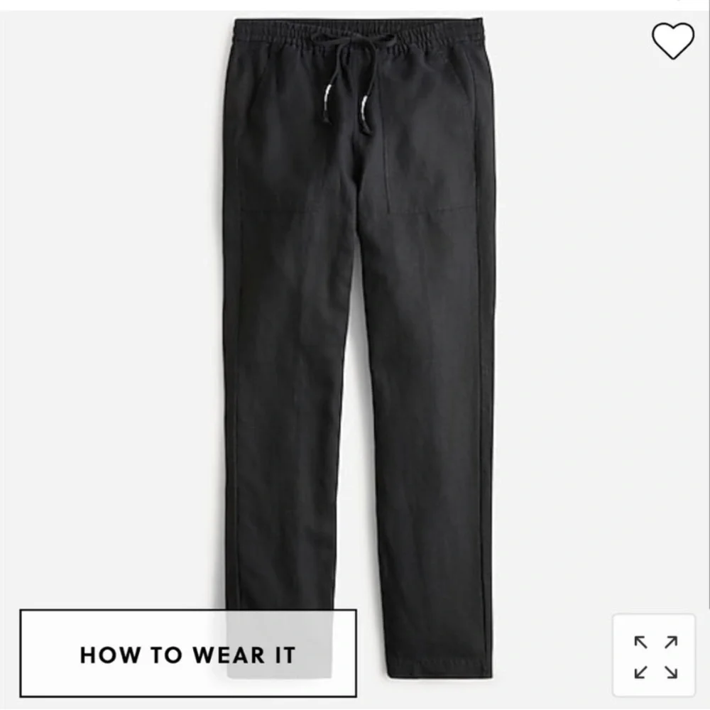 J Crew New seaside pant in linen blend BF488